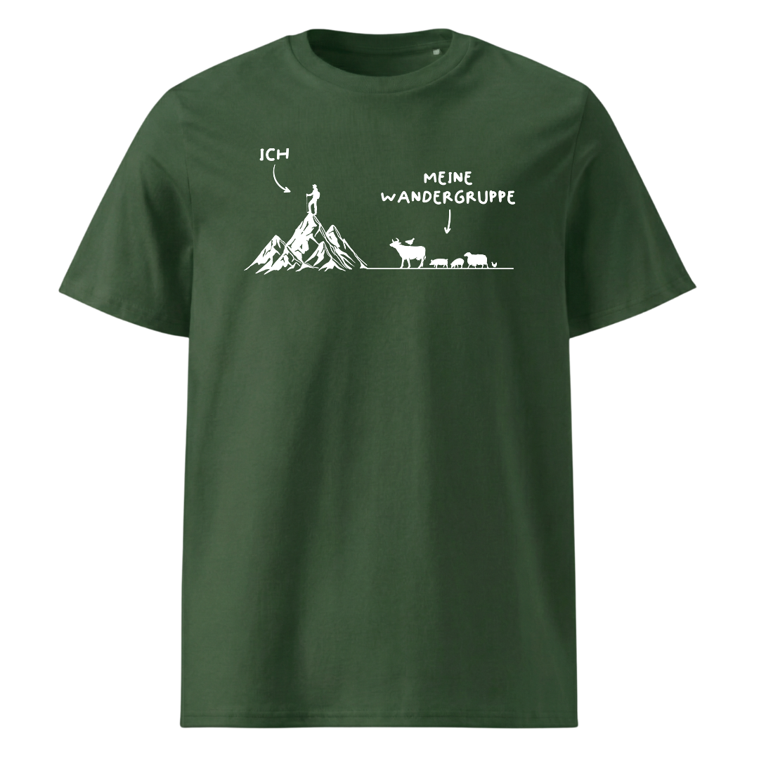 Wandergruppe T-Shirt Unisex mit Wander-Motiv, Detailansicht