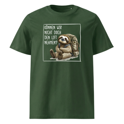 Lift T-Shirt Unisex mit Faultier-Motiv, Detailansicht
