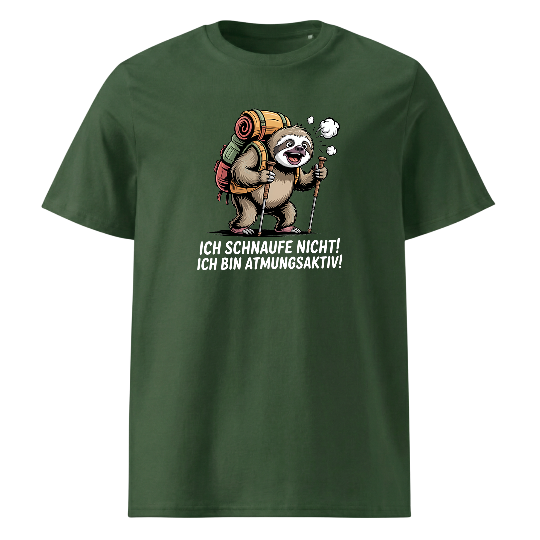 Atmungsaktiv T-Shirt mit Wander-Spruch, Detailansicht