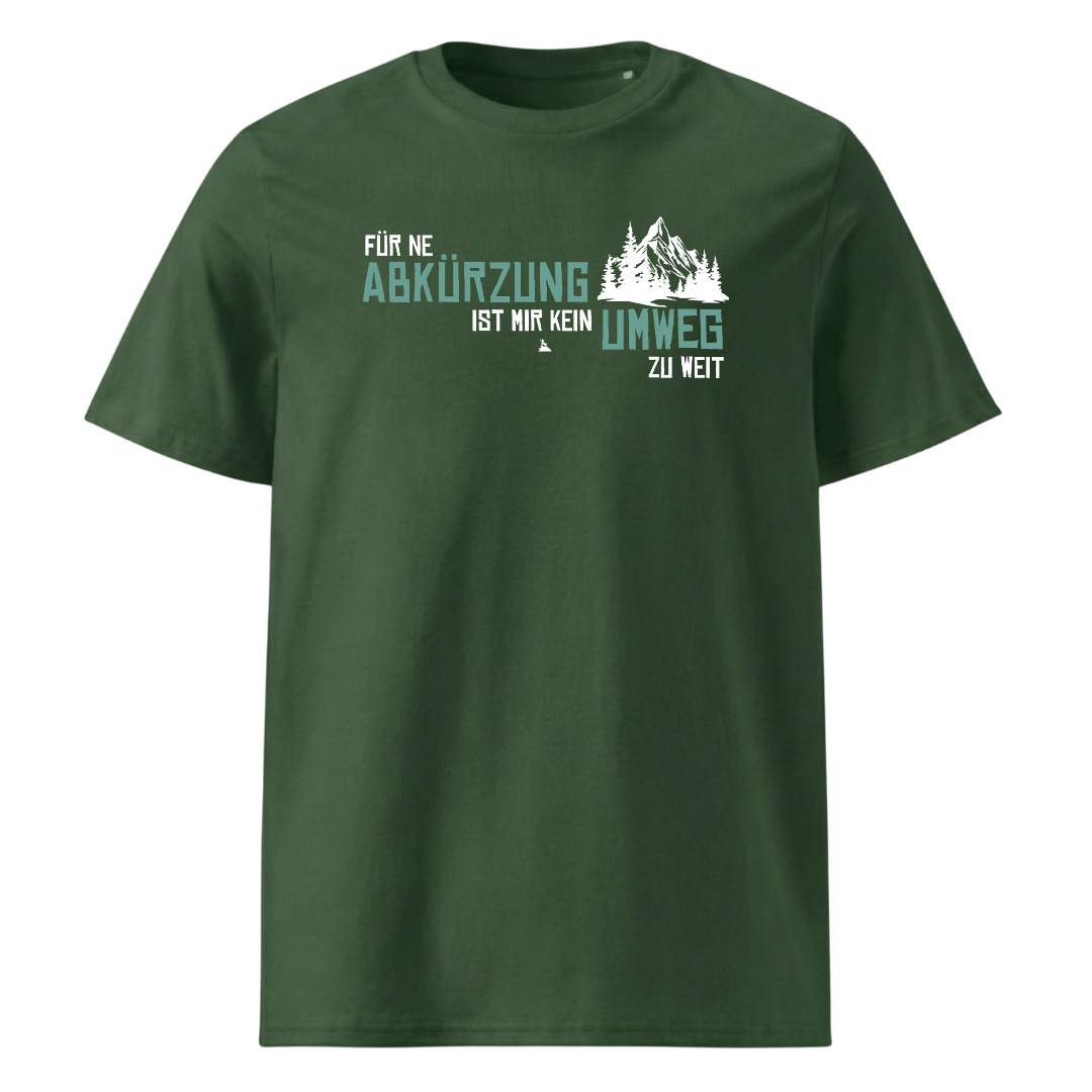 Abkürzung T-Shirt Unisex mit Wander-Spruch, Detailansicht