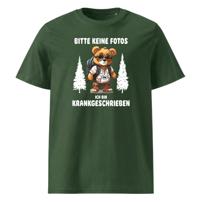 Krankgeschrieben T-Shirt Unisex mit Spruch, Detailansicht