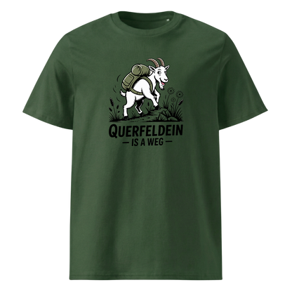 Querfeldein Bergziege T-Shirt Unisex mit Ziegen-Motiv, Detailansicht