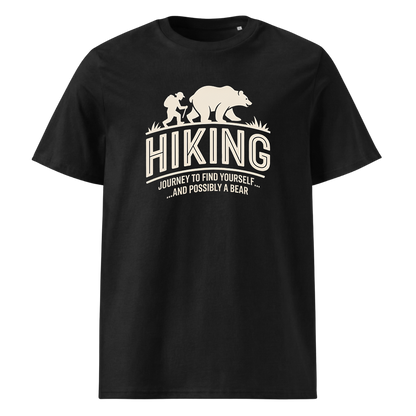 Hiking Journey T-Shirt Unisex mit Wander-Motiv, Frontansicht