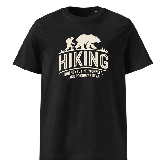 Hiking Journey T-Shirt Unisex mit Wander-Motiv, Frontansicht