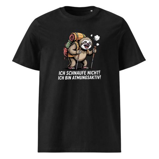 Atmungsaktiv T-Shirt mit Wander-Spruch, Frontansicht