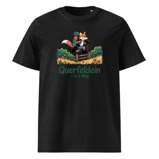 Querfeldein Fuchs T-Shirt Unisex mit Fuchs-Motiv, Frontansicht