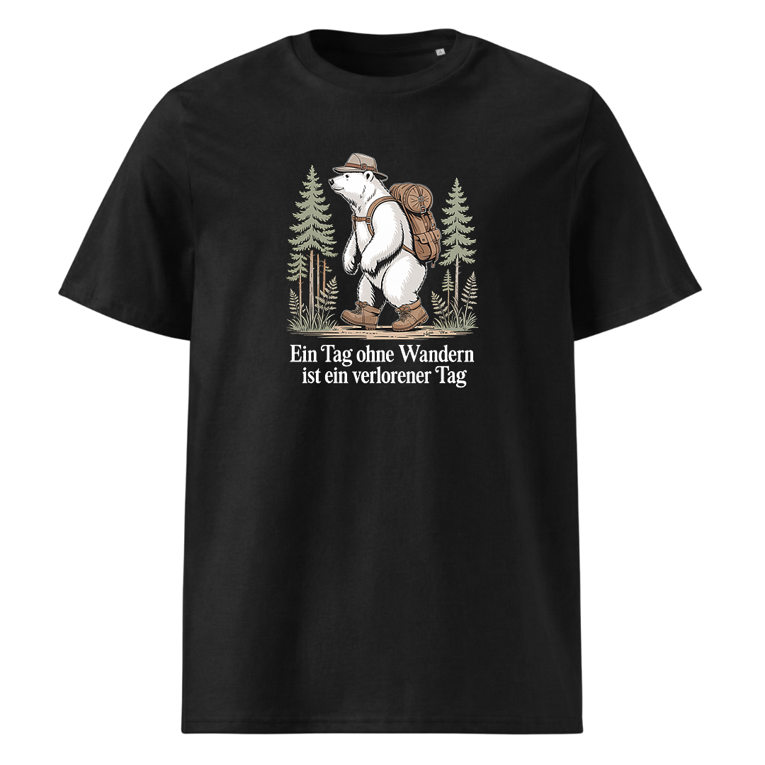 Ein Tag ohne Wandern T-Shirt mit Wander-Spruch, Frontansicht