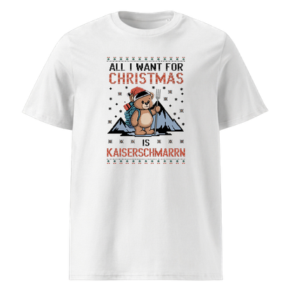 All I Want Christmas T-Shirt mit Weihnachts-Spruch, Motivdetail