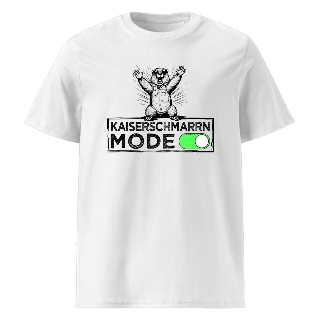 Kaiserschmarrn Mode T-Shirt mit bayrischem Spruch, Motivdetail