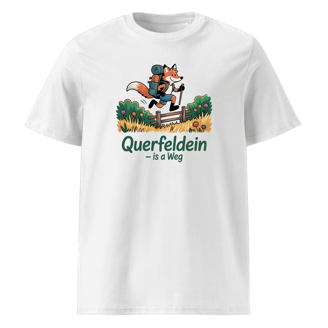 Querfeldein Fuchs T-Shirt Unisex mit Fuchs-Motiv, Motivdetail
