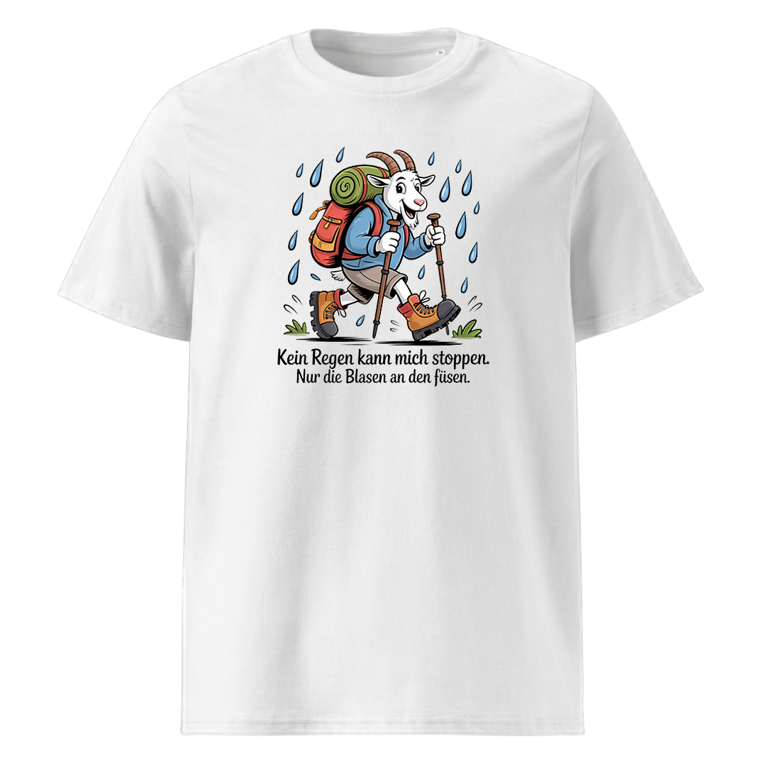 Kein Regen kann mich stoppen T-Shirt Unisex mit Spruch-Motiv, Motivdetail