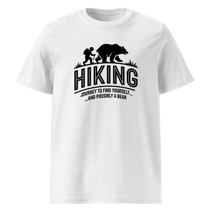 Hiking Journey T-Shirt Unisex mit Wander-Motiv, Motivdetail