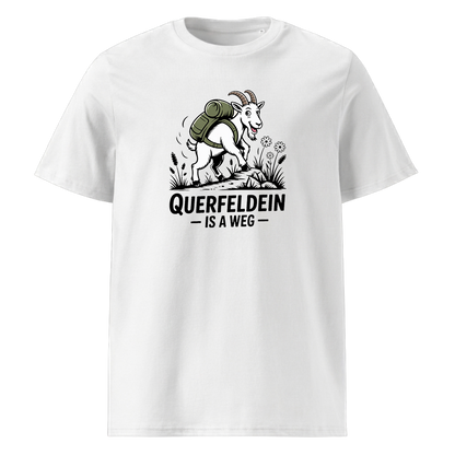 Querfeldein Bergziege T-Shirt Unisex mit Ziegen-Motiv, Motivdetail