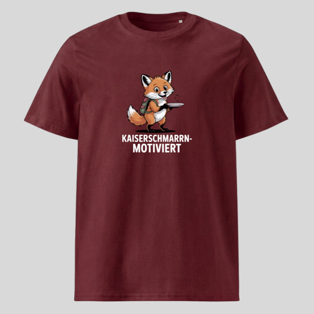 Kaiserschmarrnmotiviert Unisex T-Shirt in Burgunder, Kraxelgaudi