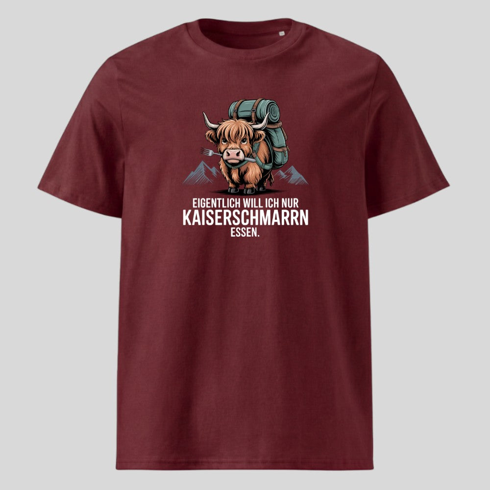 Kaiserschmarrn Rind Unisex T-Shirt in Burgunder, Kraxelgaudi
