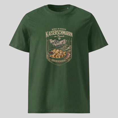Kaiserschmarrn im Bauch Unisex T-Shirt in Grün, Kraxelgaudi