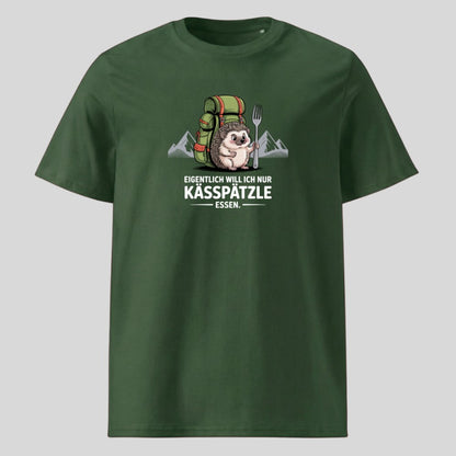 Kässpätzle Igel Unisex T-Shirt in Grün, Kraxelgaudi