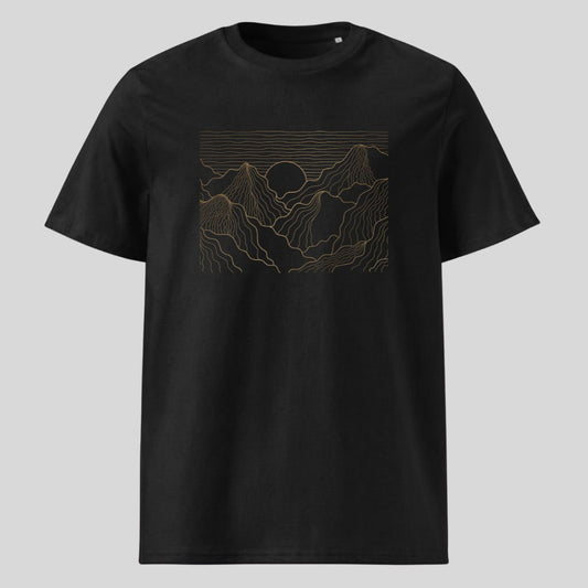 Esthetic Mountains Unisex T-Shirt in Schwarz, Kraxelgaudi
