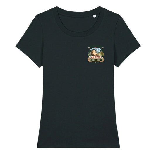 Aktive Erholung Damenshirt mit Brustdruck, Kraxelgaudi