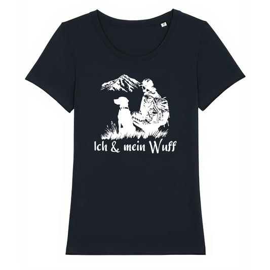 Ich & mein Wuff Frauen Shirt mit Hundemotiv, Frontansicht