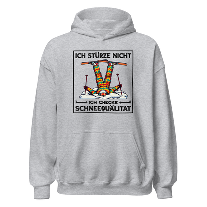Schneequalität Hoodie mit Après-Ski-Spruch, Produktansicht