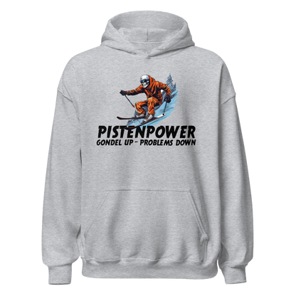 Pistenpower Hoodie mit Apres-Ski-Motiv, Produktansicht
