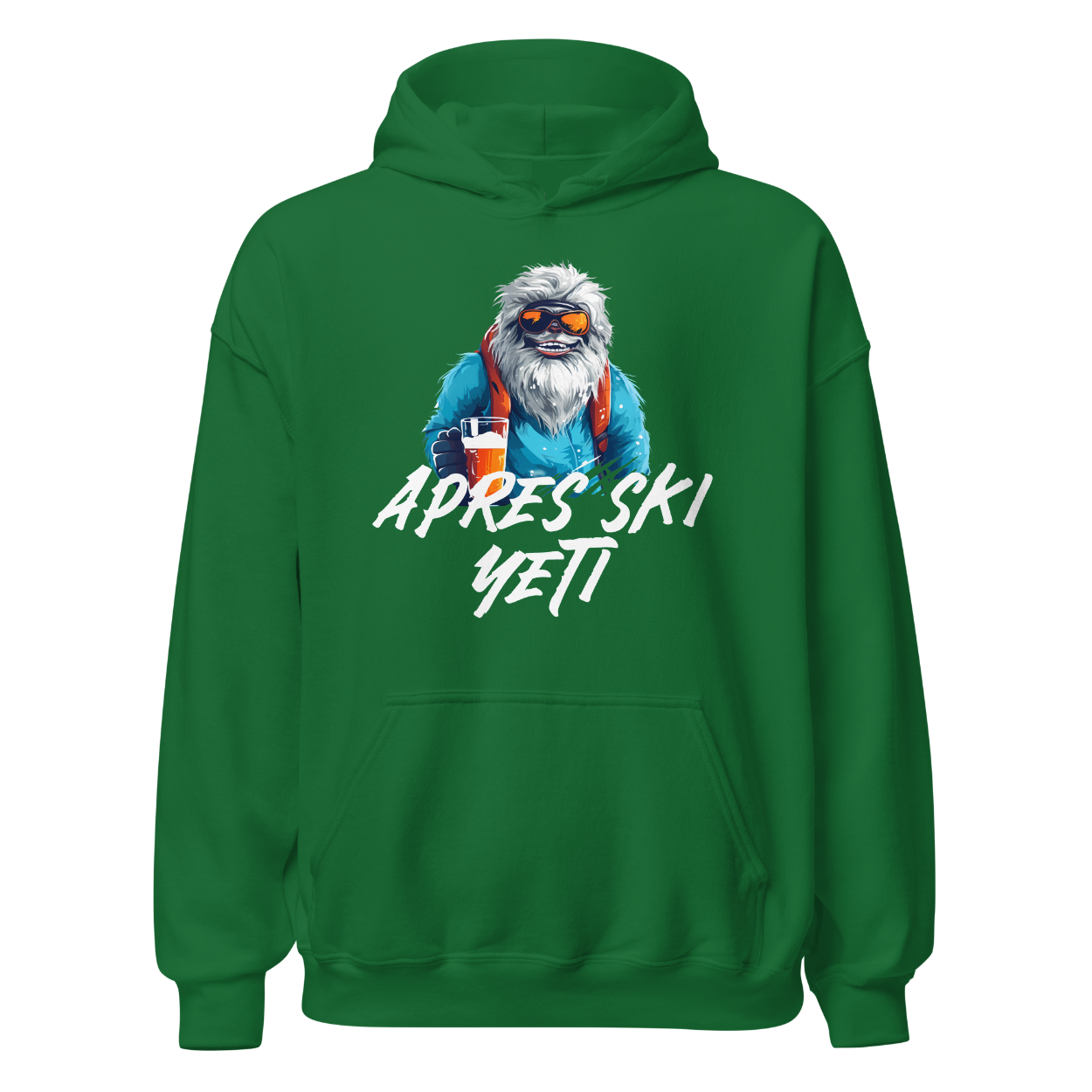 Après Ski Yeti Hoodie mit Yeti-Motiv, Detailansicht