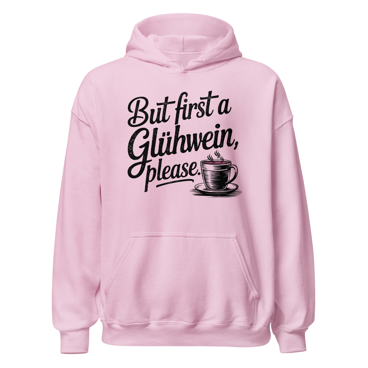 Glühwein First Hoodie mit Winter-Spruch, Farbvariante