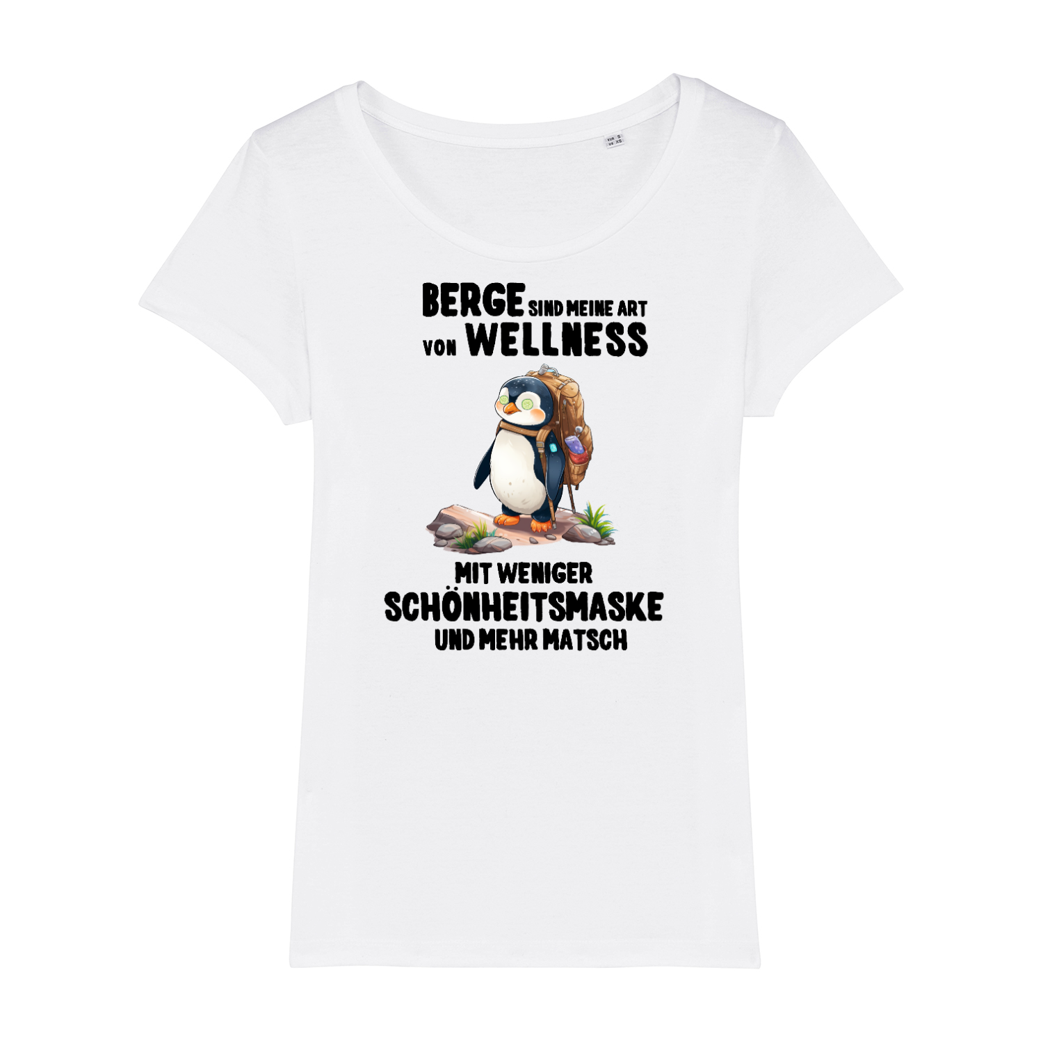 Berg Wellness Frauen Shirt mit Berg-Motiv, Motivdetail