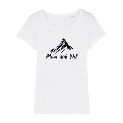 Meine steile Welt Bio Frauen Shirt mit Bergmotiv, Farbvariante