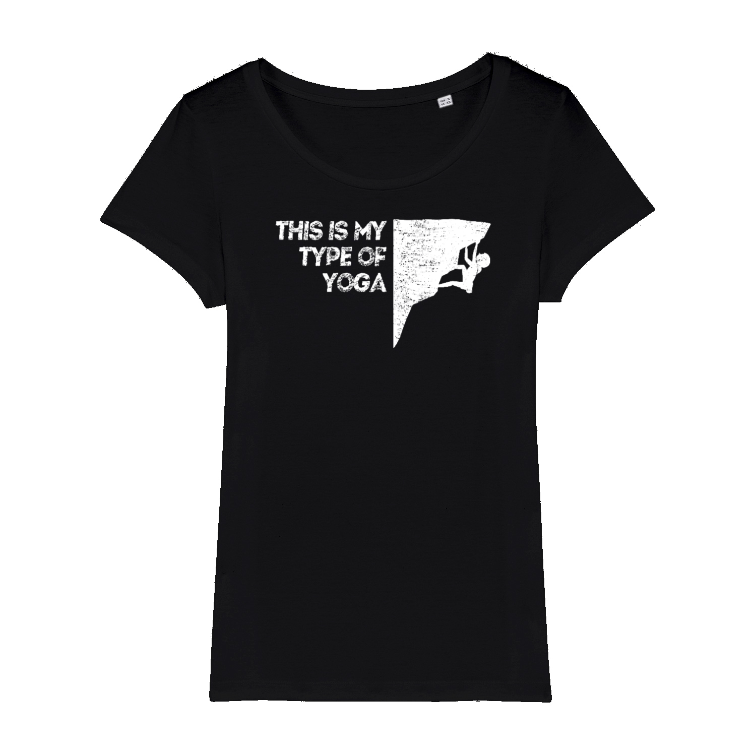 Yoga Bio Frauen Shirt mit Bergmotiv, Detailansicht