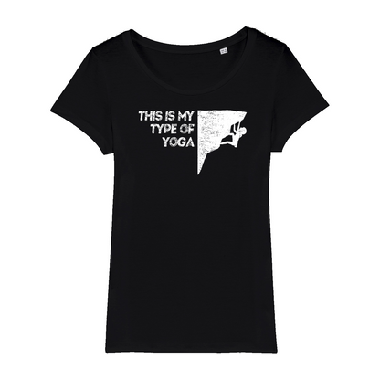 Yoga Bio Frauen Shirt mit Bergmotiv, Detailansicht