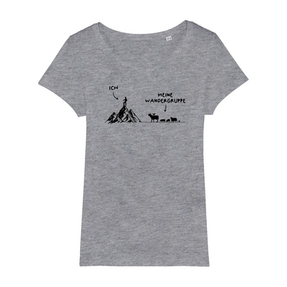 Wandergruppe Bio Frauen Shirt mit Bergmotiv, weitere Ansicht