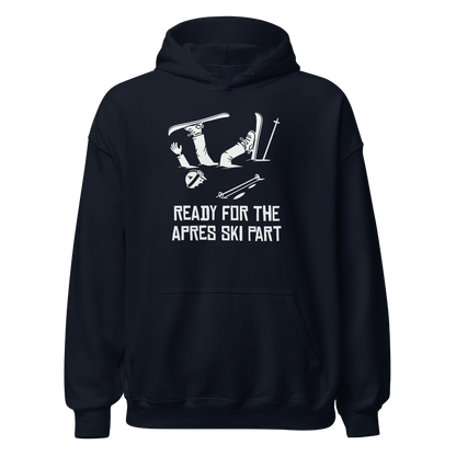 Ready for Apres Ski Hoodie mit Apres-Ski-Spruch, Designdetail