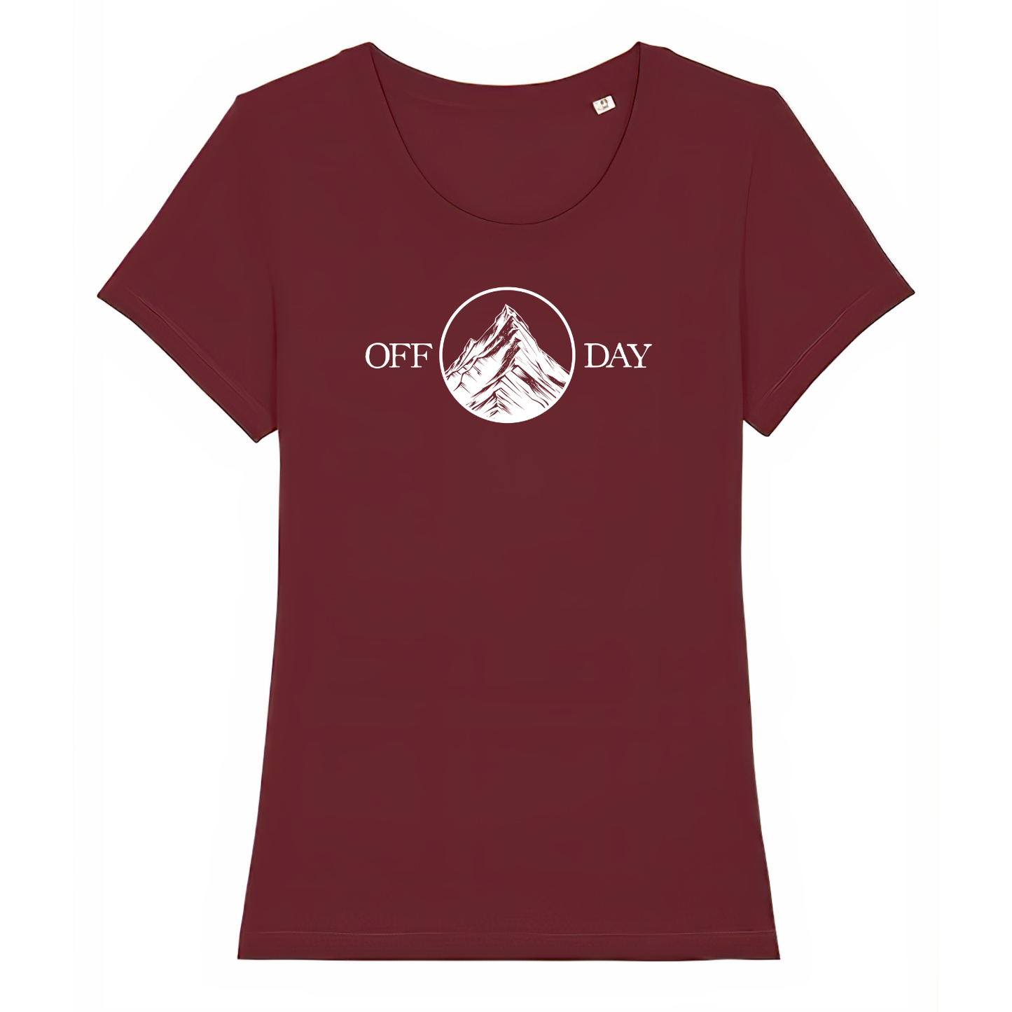 Off Day Frauen Shirt mit lustigem Spruch, Print Nahaufnahme