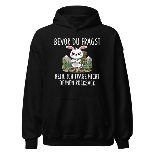Schlepper Hoodie mit Wanderspruch, Frontansicht