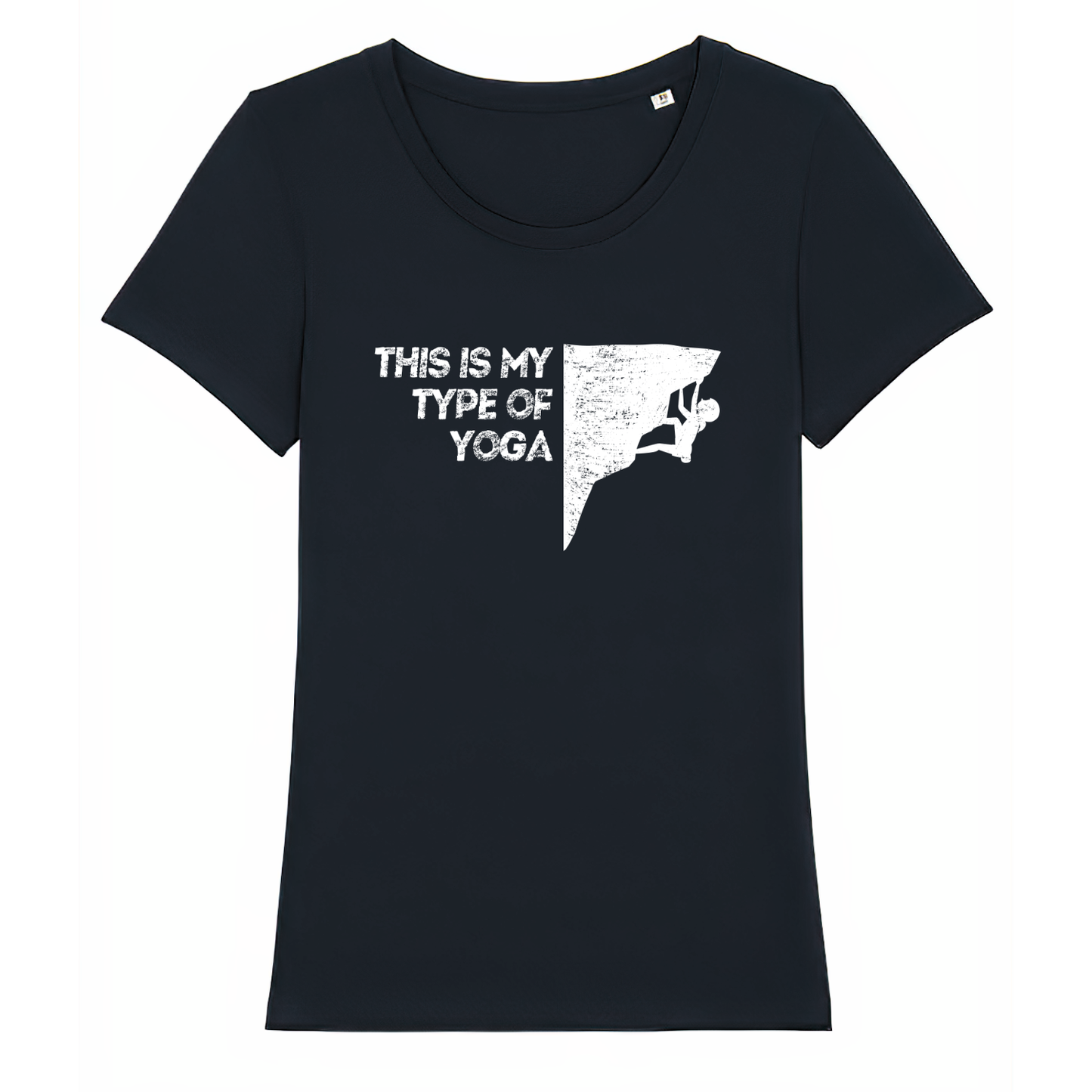 Yoga Frauen Shirt mit Berg-Spruch, Frontansicht