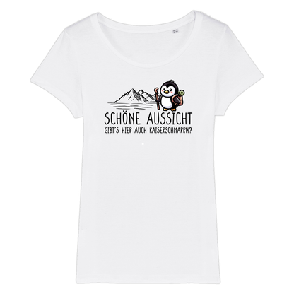 Schöne Aussicht Frauen Shirt mit Bergmotiv, Motivdetail