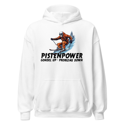 Pistenpower Hoodie mit Apres-Ski-Motiv, Motivdetail