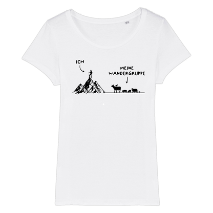 Wandergruppe Frauen Shirt mit Wander-Spruch, Motivdetail
