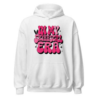 Skihaserl Era Hoodie mit Après-Ski-Spruch, Motivdetail