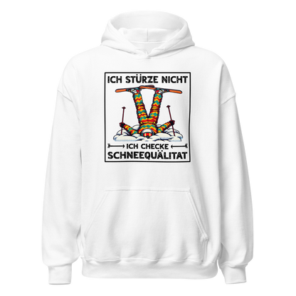 Schneequalität Hoodie mit Après-Ski-Spruch, Motivdetail
