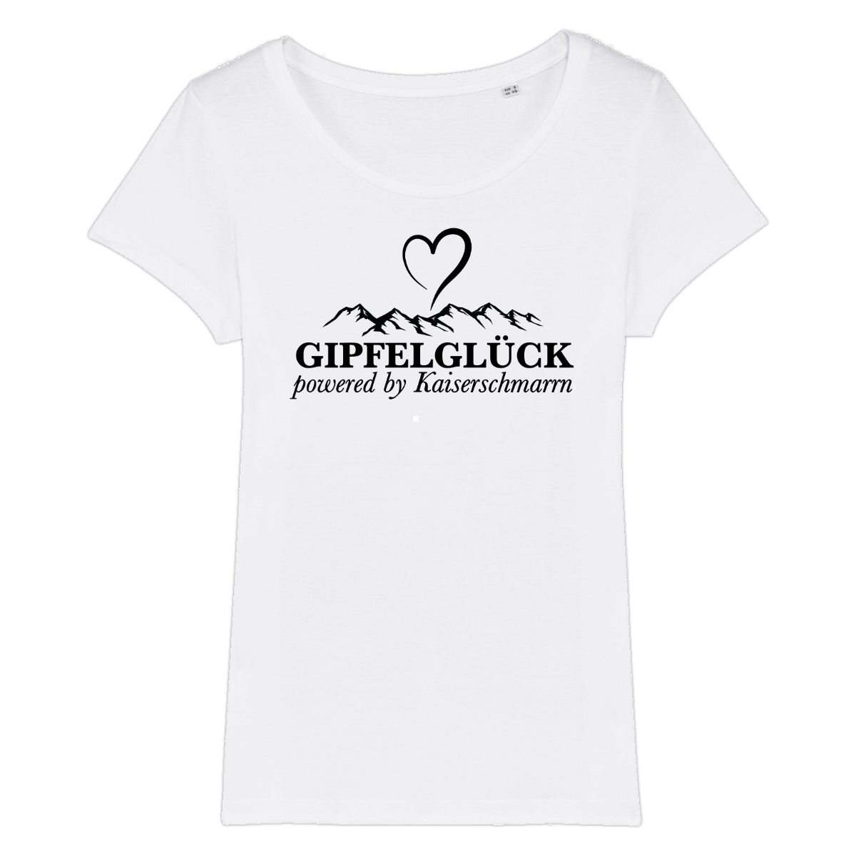 Gipfelglück Frauen Shirt mit Bergmotiv, Motivdetail